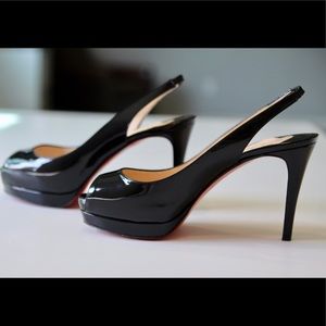 Christian Louboutin Black Patent Pumps Size 38.5